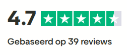 TrustPilot score 4.7 gebaseerd op 39 reviews